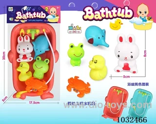 bath toy 2color mixed loading in PP bag with header