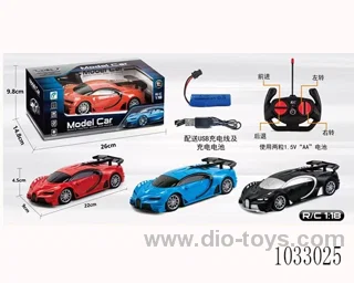 1:18 RC car with light 3color mixed loading  include battery in window box