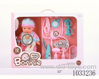 12inch  doll  with 12-sound &milk   in display box