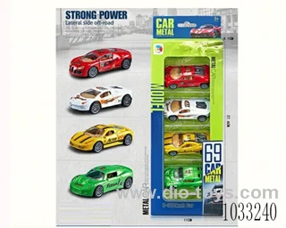 4pcs alloy pull back car  in display box