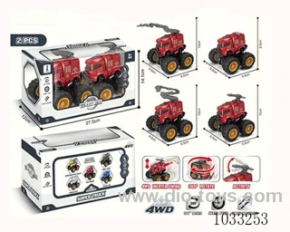 2pcs inertia car    in display box