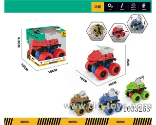 Double habitus stunt car Dinosaur car  in display box