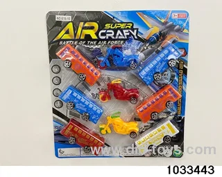 Sliding toy set in blister