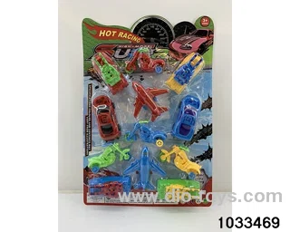 Sliding toy set in blister