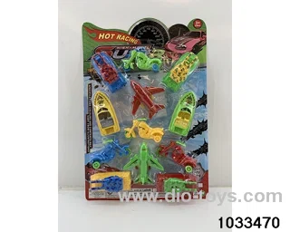 Pullback toy set in blister