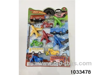Pullback toy set in blister