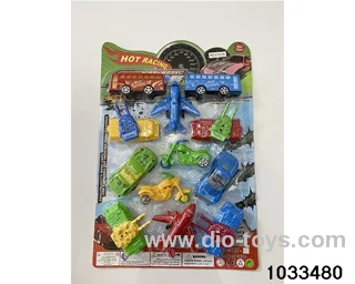 Pullback toy set in blister
