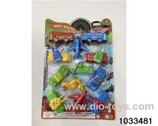 Sliding toy set in blister