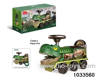 free wheel dinosaur children's train with light，music