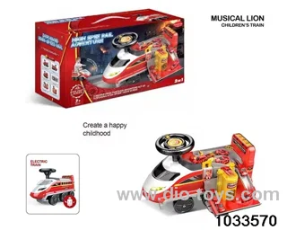 Electric Fire fighting children high-speed rail car with light，storytelling