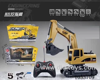 5ch RC excavator with light (plastic version) in color box