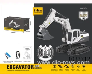 6ch RC excavator with light(alloy version) in color box