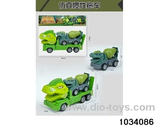 Dinosaur inertia trailer in PP bag with header
