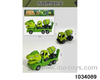 Dinosaur inertia trailer in PP bag with header