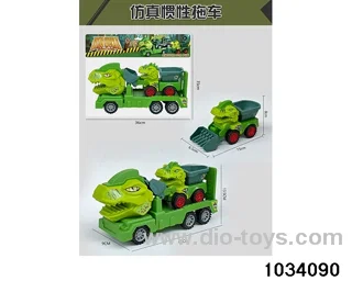Dinosaur inertia trailer in PP bag with header
