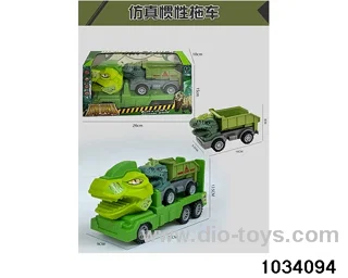 Dinosaur inertia trailer in window box