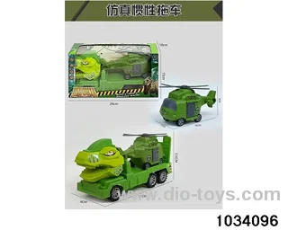 Dinosaur inertia trailer in window box