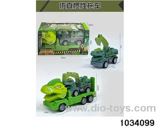 Dinosaur inertia trailer in window box
