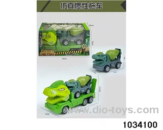 Dinosaur inertia trailer in window box