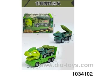 Dinosaur inertia trailer in window box