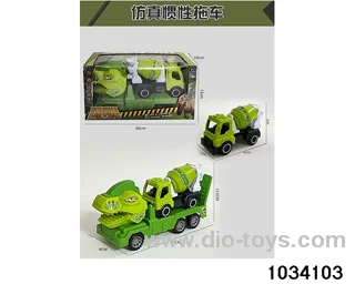 Dinosaur inertia trailer in window box