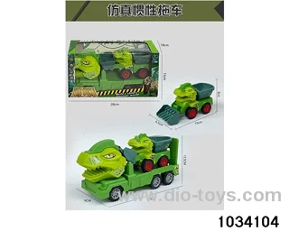 Dinosaur inertia trailer in window box