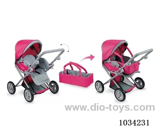 baby stroller in pe bag with header