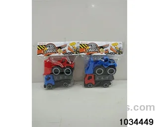 Skidding engineering vehicle in PP bag with header
