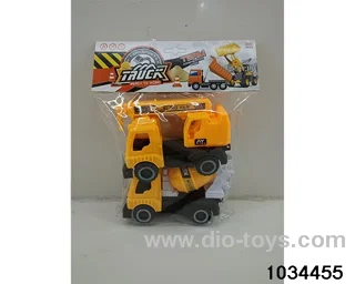 Skidding engineering vehicle in PP bag with header