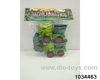 Sliding dinosaur engineering vehicle in PP bag with header