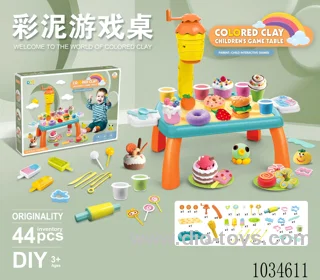 44pcs Color clay table DIY set in color box