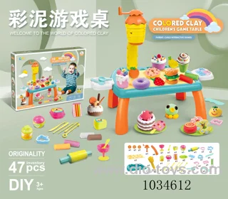 47pcs Color clay table DIY set in color box