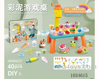 40pcs Color clay table DIY set in color box