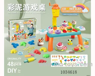 51pcs Color clay table DIY set in color box