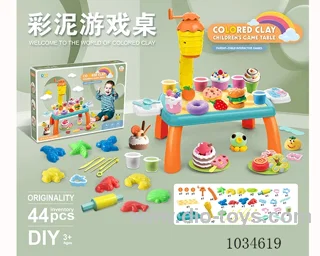 44pcs Color clay table DIY set in color box