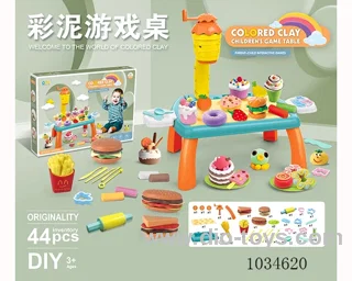 44pcs Color clay table DIY set in color box
