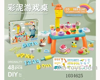 48pcs Color clay table DIY set in color box