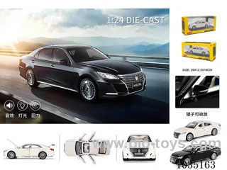 1:24 pull back alloy car W L/M in window box