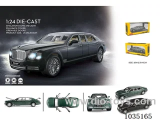1:24 pull back alloy car W L/M in window box