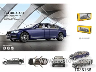 1:24 pull back alloy car W L/M in window box
