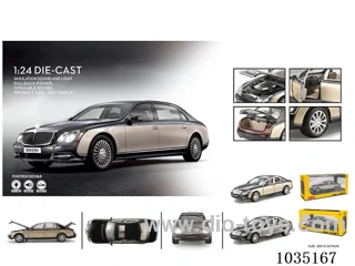 1:24 pull back alloy car W L/M in window box