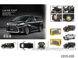 1:24 pull back alloy car W L/M in window box