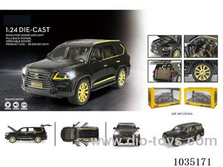 1:24 pull back alloy car W L/M in window box