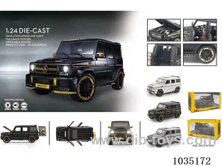 1:24 pull back alloy car W L/M in window box