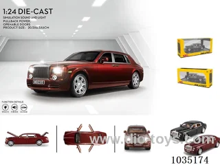 1:24 pull back alloy car W L/M in window box
