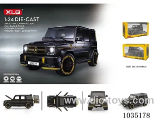 1:24 pull back alloy car W L/M in window box