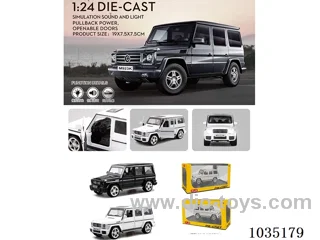 1:24 pull back alloy car W L/M in window box