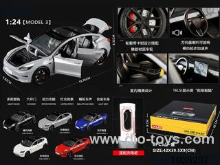 1:24 pull back alloy car W L/M in display box