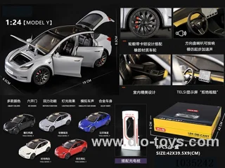1:24 pull back alloy car W L/M in display box