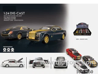 1:24 pull back alloy car W L/M in display box
